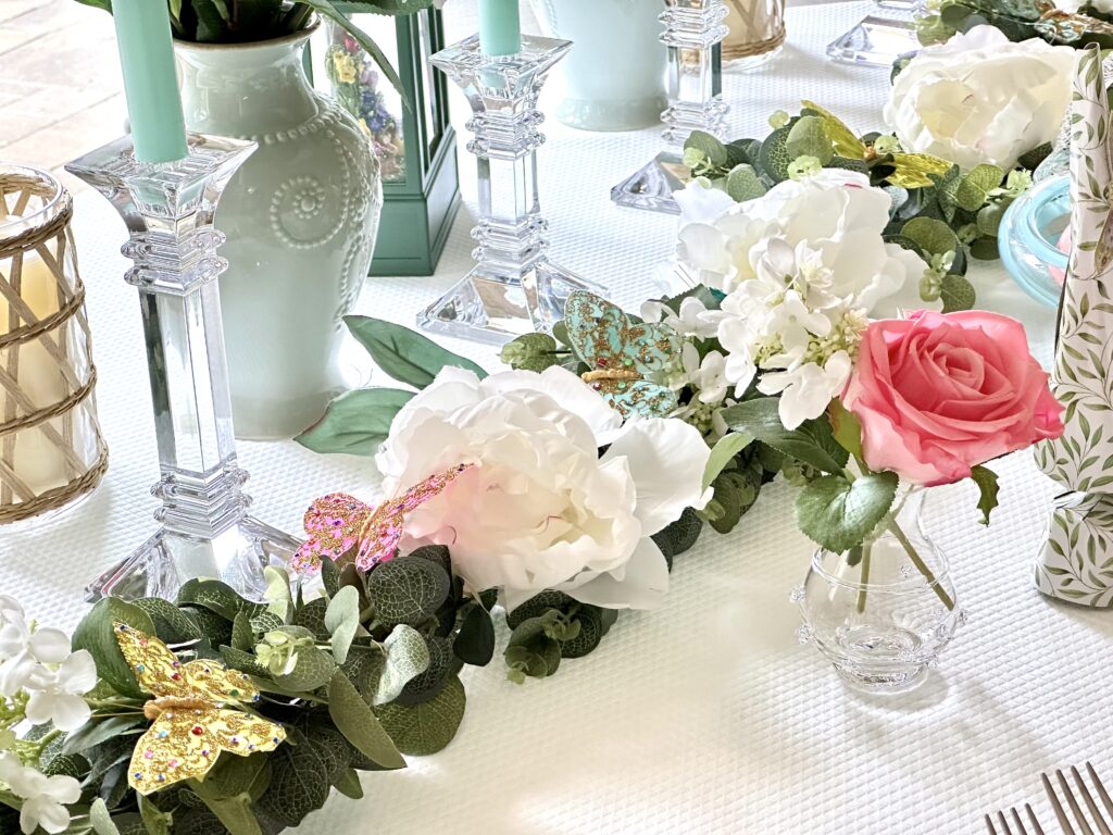 A Beautiful Easter Table Design with Bunnies and Butterflies