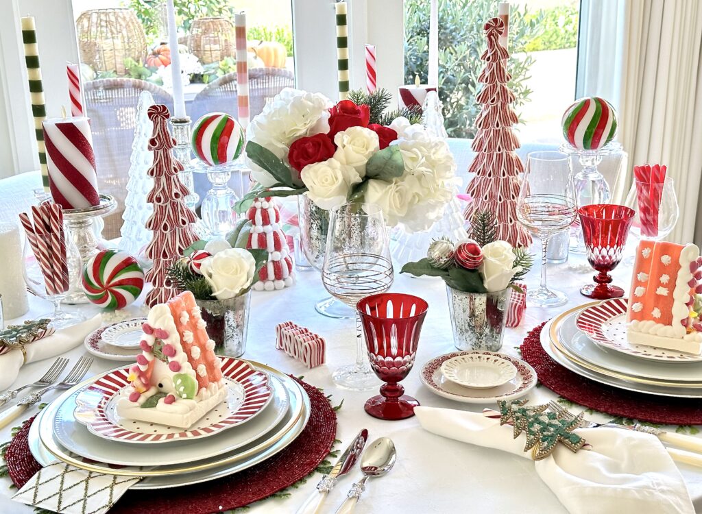 A Candy Cane Christmas Table Design