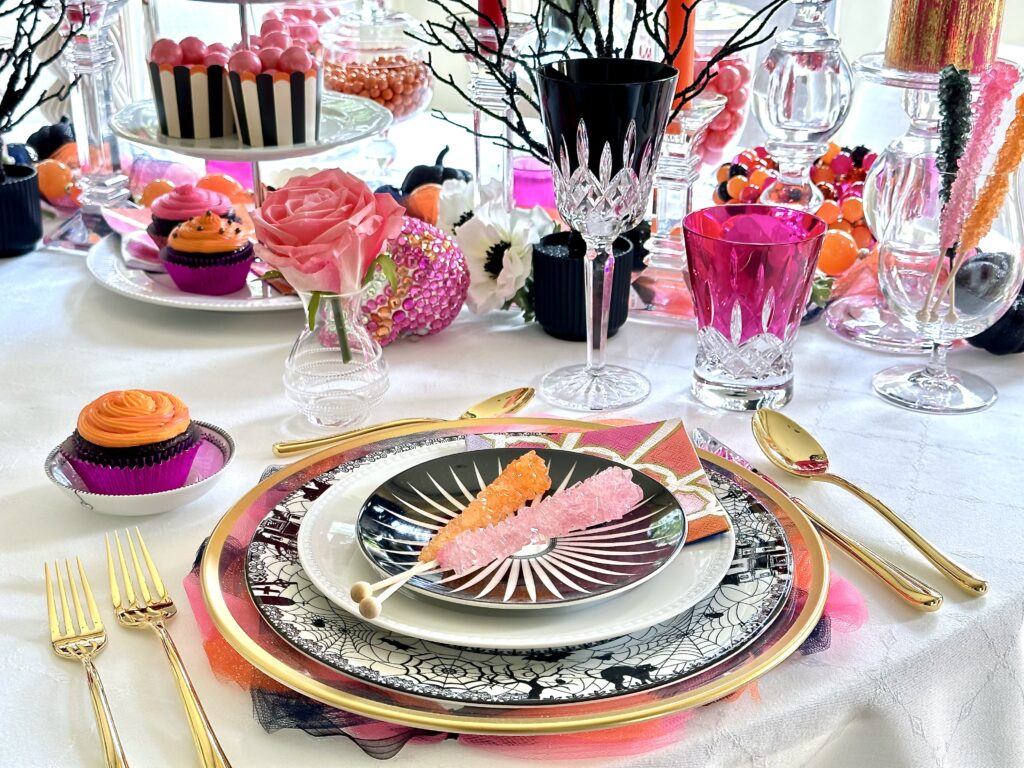 A Colorful Halloween Table Design Inspired by Sweets and Treats