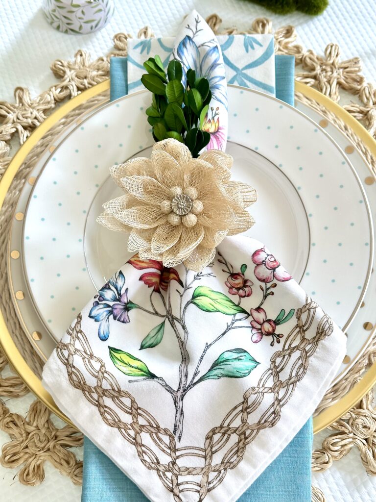 A Beautiful Easter Table Design with Bunnies and Butterflies