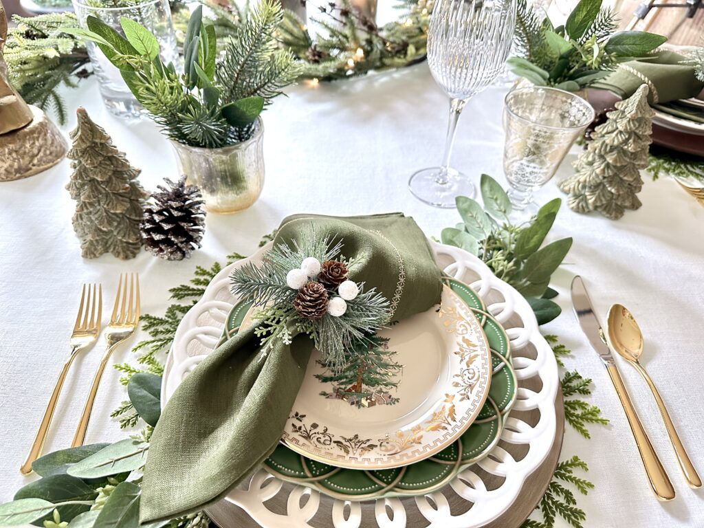 An Alpine Forest Christmas Tablescape