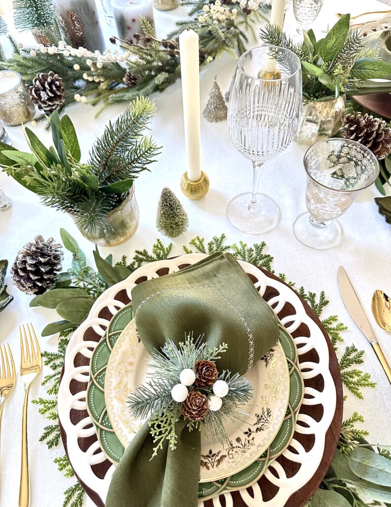 An Alpine Forest Christmas Tablescape