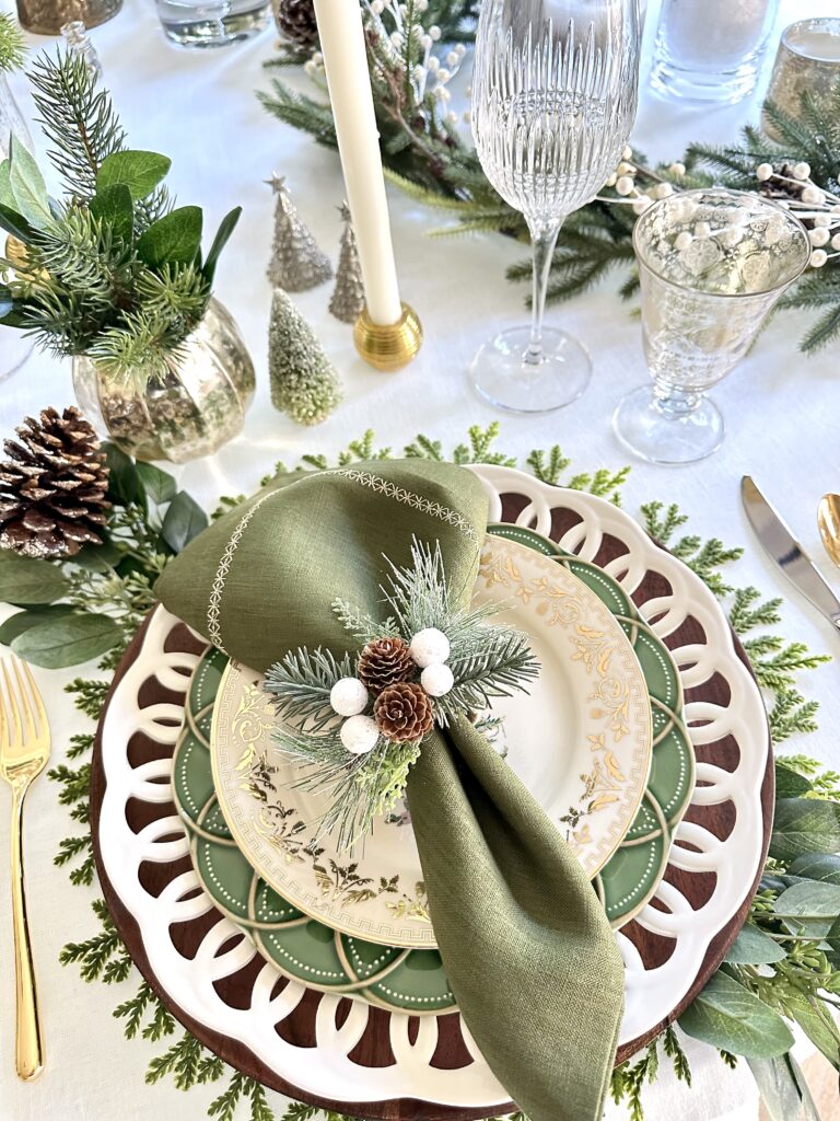 An Alpine Forest Christmas Tablescape