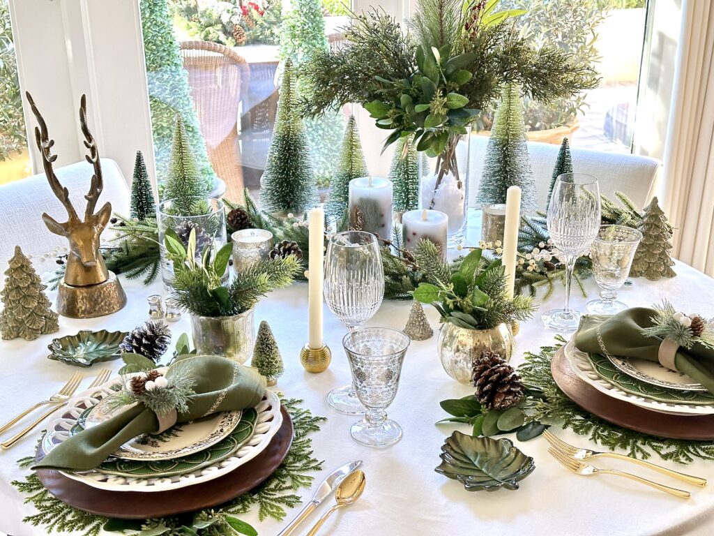 An Alpine Forest Christmas Tablescape