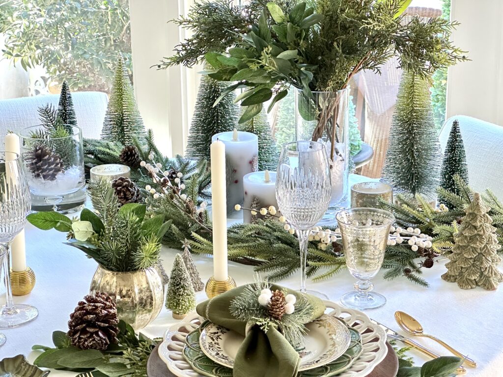 An Alpine Forest Christmas Tablescape