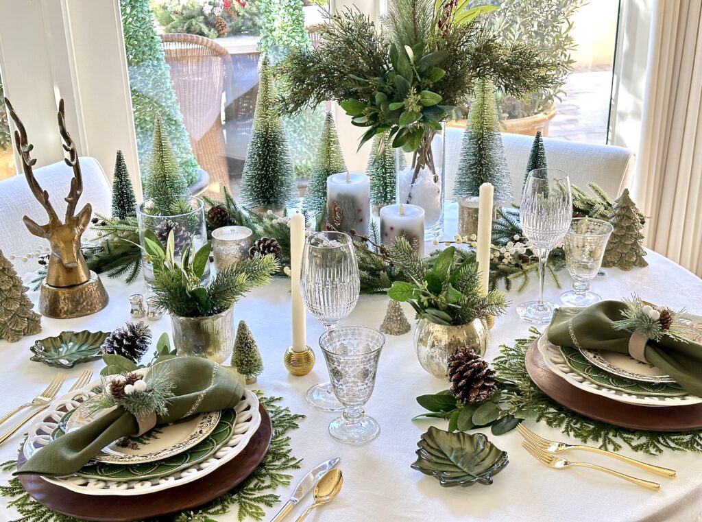 An Alpine Forest Christmas Tablescape