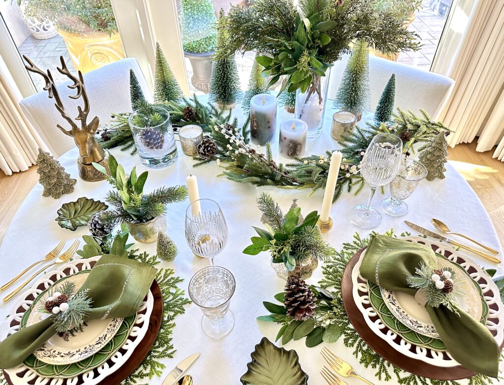 An Alpine Forest Christmas Tablescape