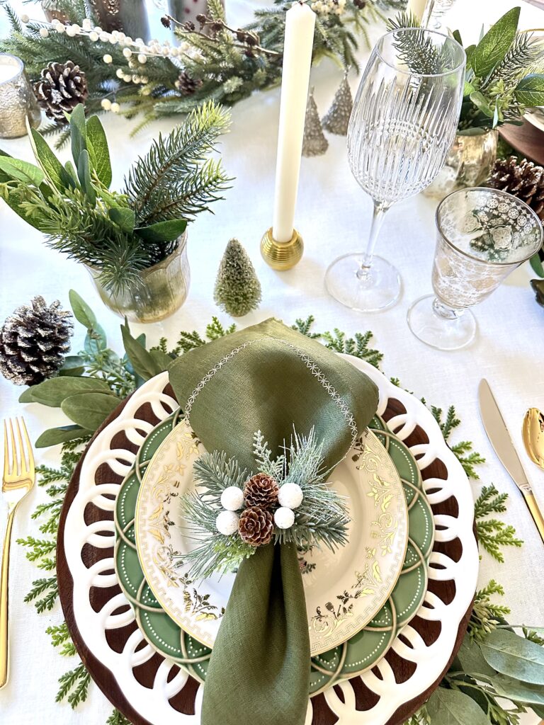 An Alpine Forest Christmas Tablescape