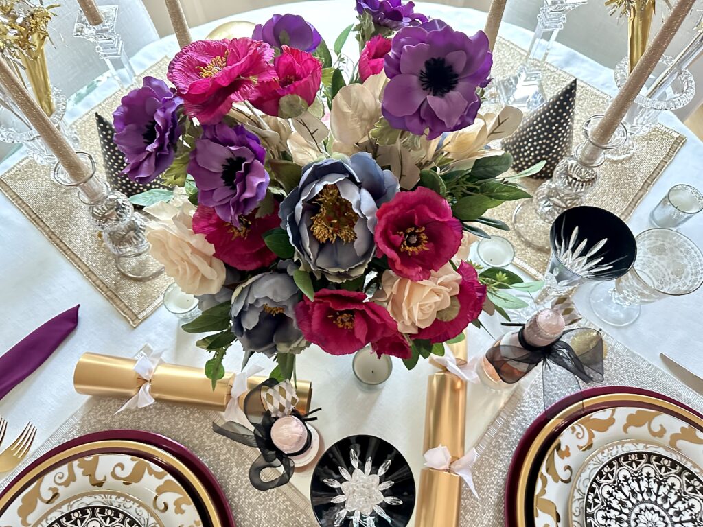 A Colorful New Year’s Eve Tablescape