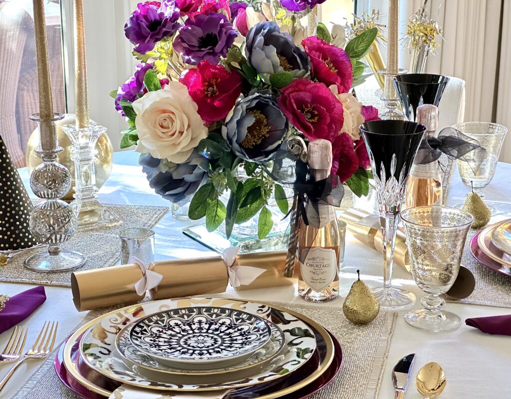 A Colorful New Year’s Eve Tablescape