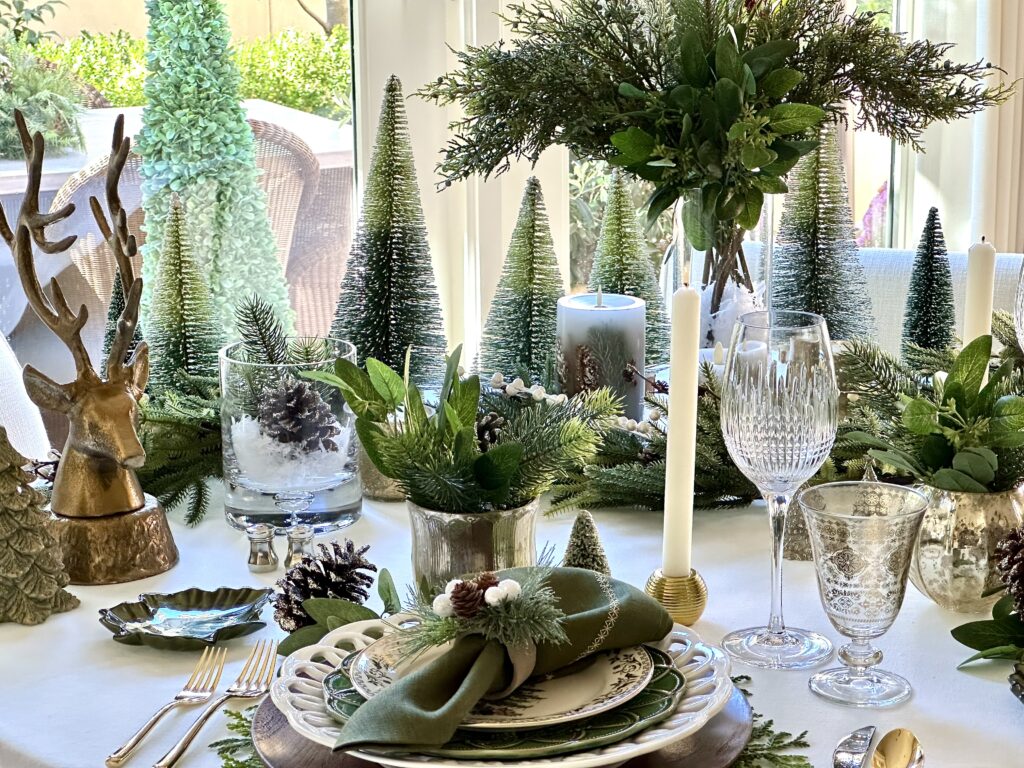 An Alpine Forest Christmas Tablescape