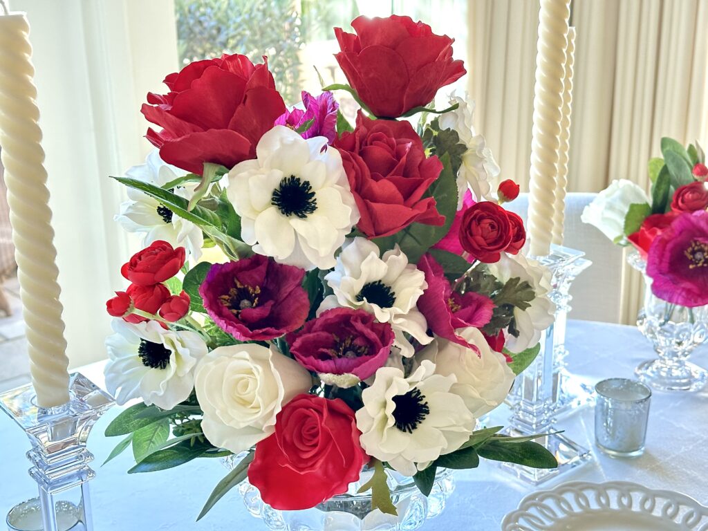 A Red and White Valentine’s Day Tablescape