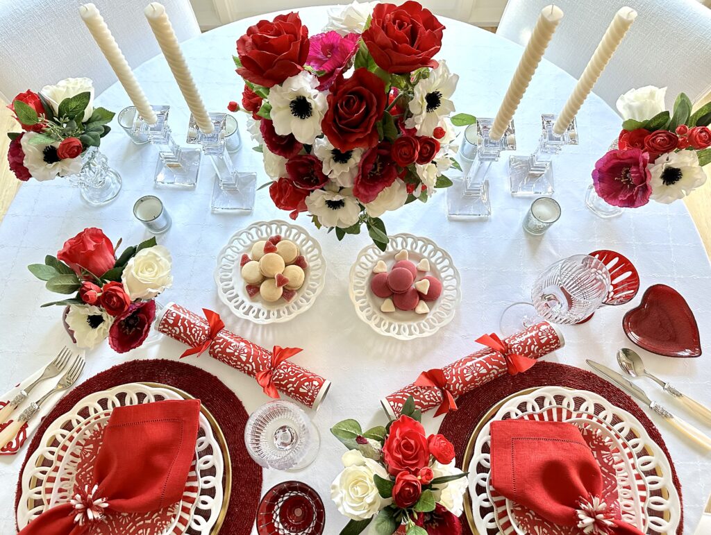 A Red and White Valentine’s Day Tablescape