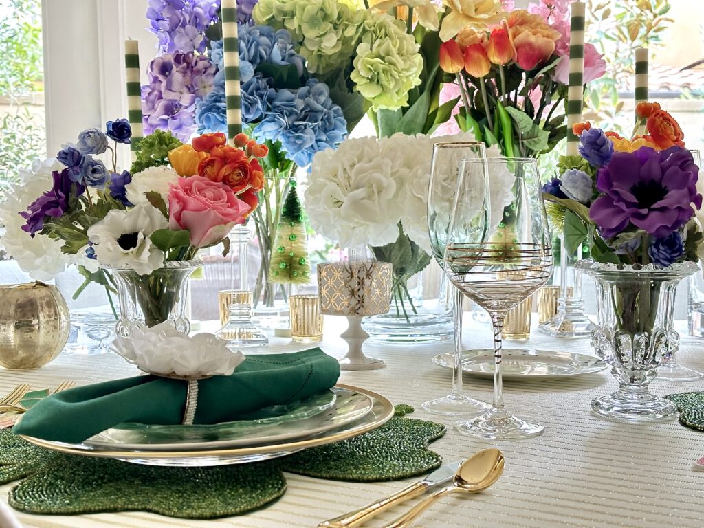 Rainbow St. Patrick's Day Tablescape