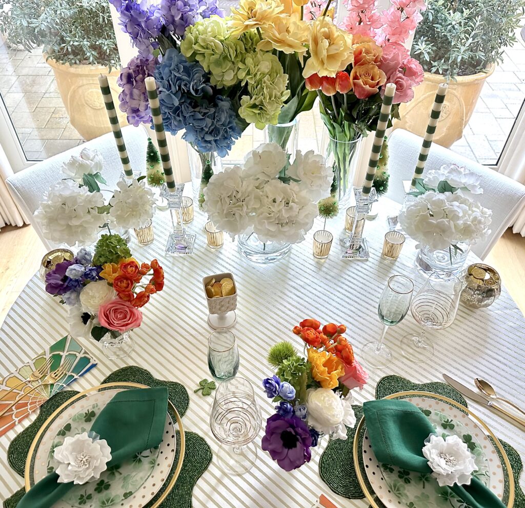 Rainbow St. Patrick's Day Tablescape