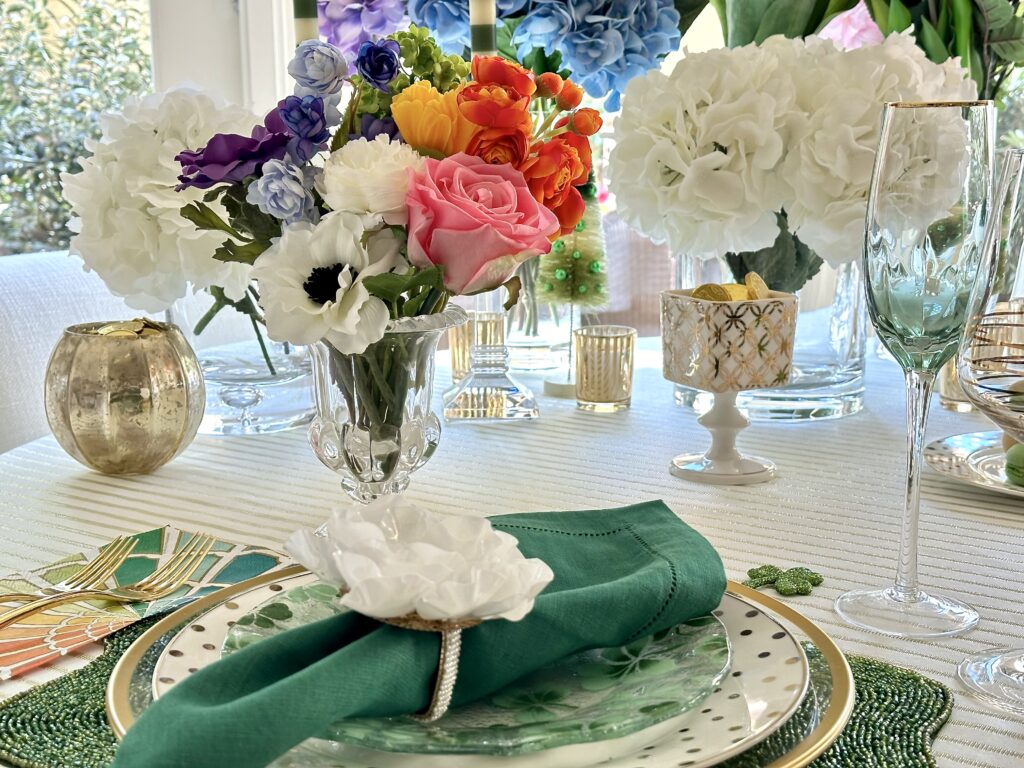 Rainbow St. Patrick's Day Tablescape