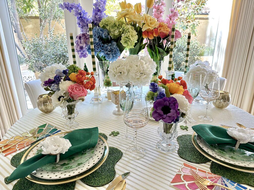 Rainbow St. Patrick's Day Tablescape