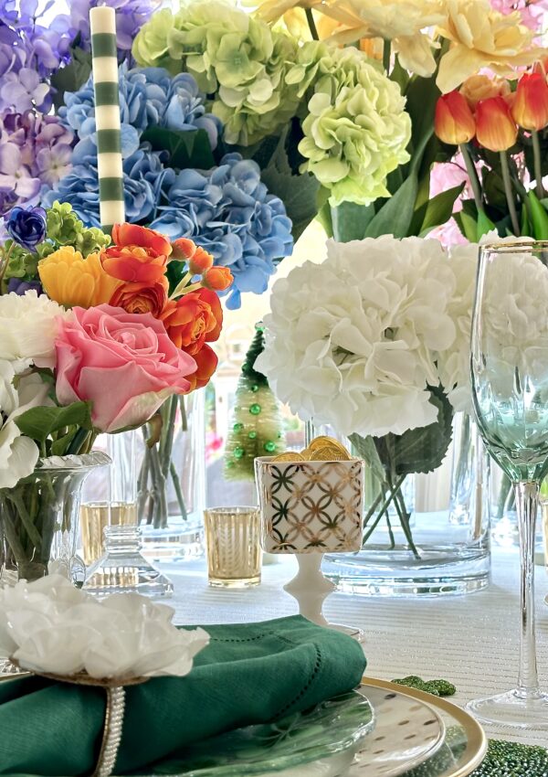 A Whimsical Rainbow Inspired St. Patrick’s Day Tablescape