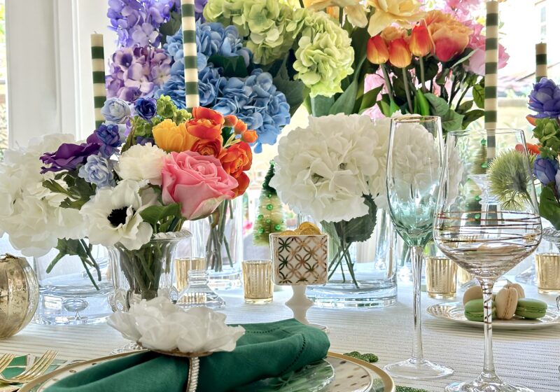 Rainbow St. Patrick's Day Tablescape