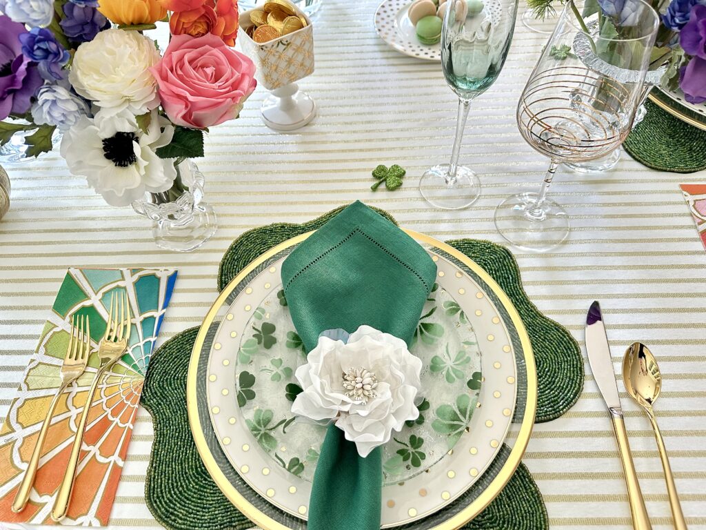 Rainbow St. Patrick's Day Tablescape