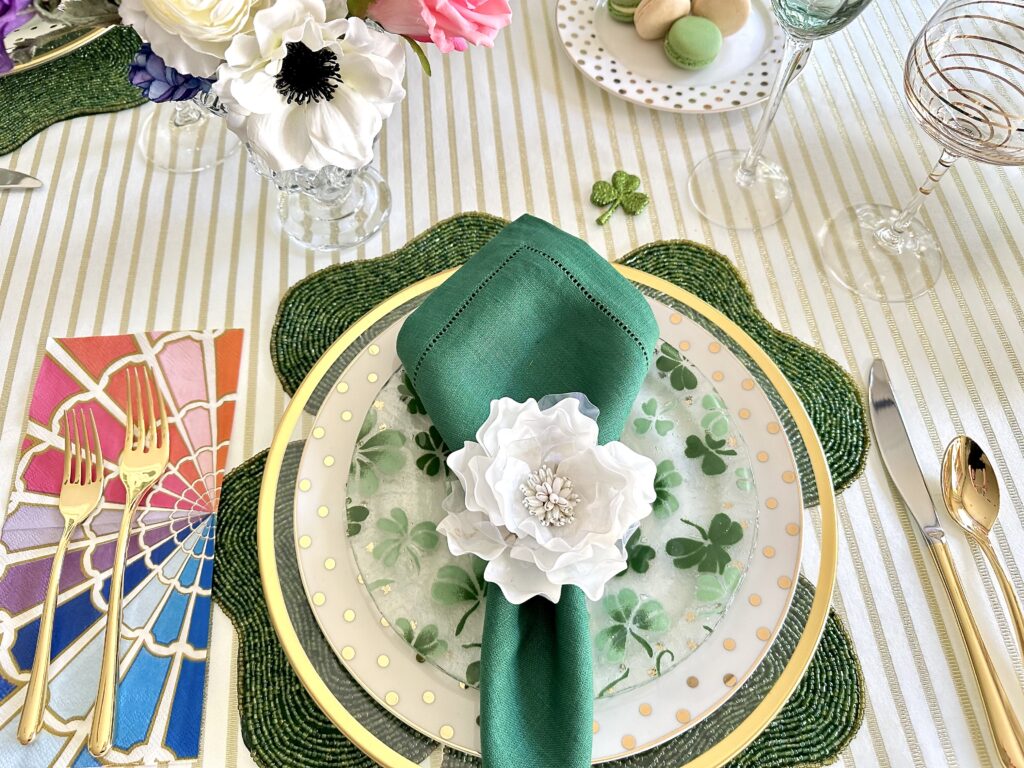 Rainbow St. Patrick's Day Tablescape