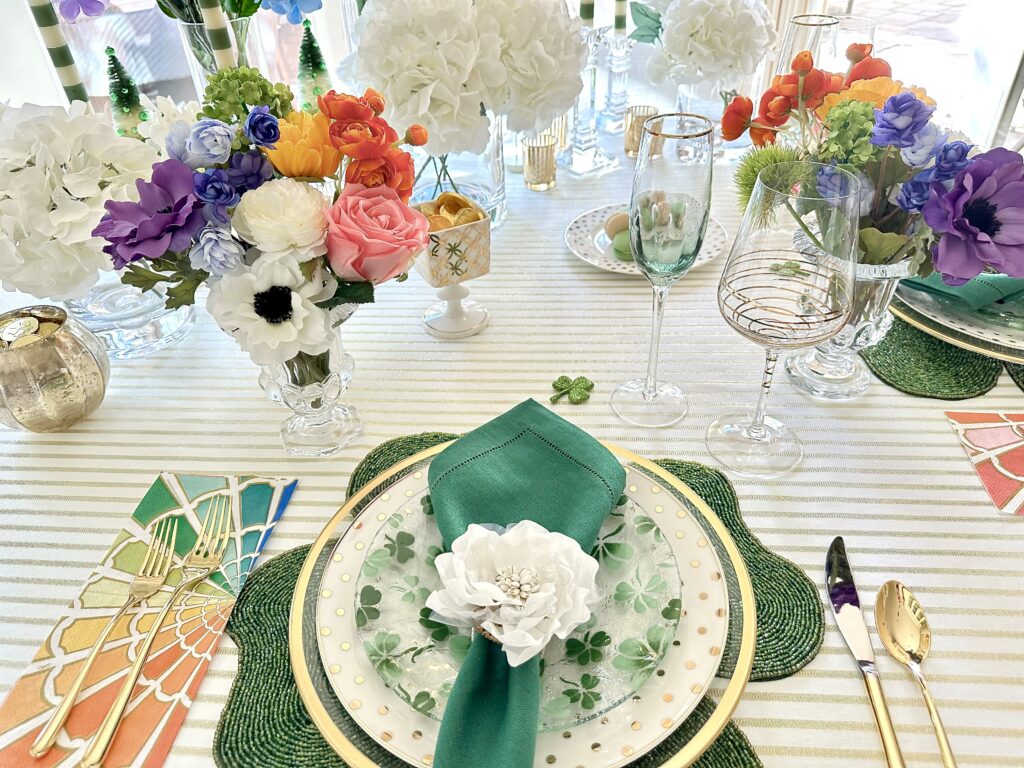 Rainbow St. Patrick's Day Tablescape