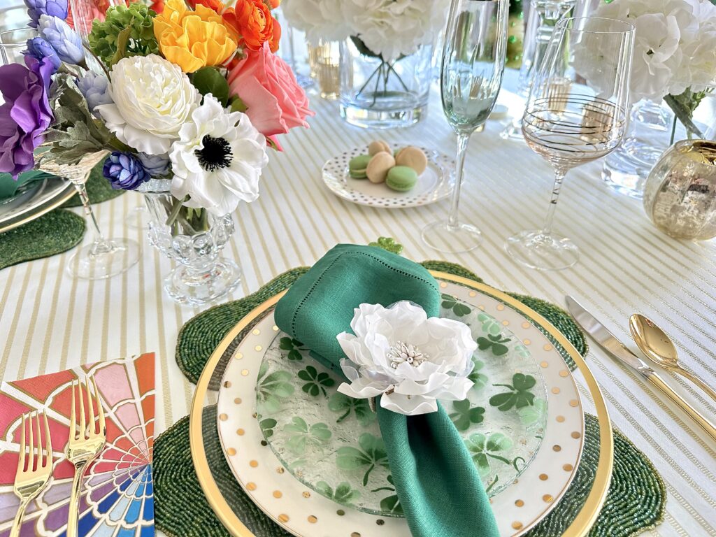 Rainbow St. Patrick's Day Tablescape