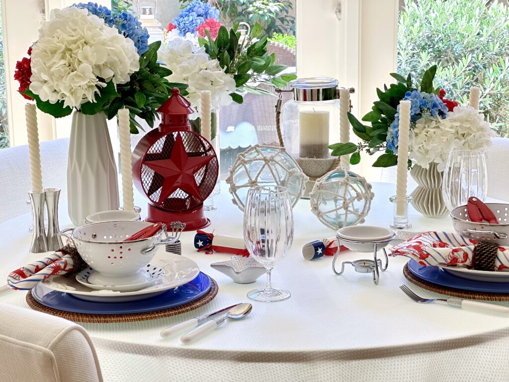 A Classic New England Style Fourth of July Table Design