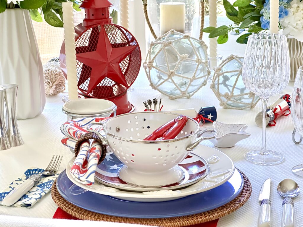 A Classic New England Style Fourth of July Table Design