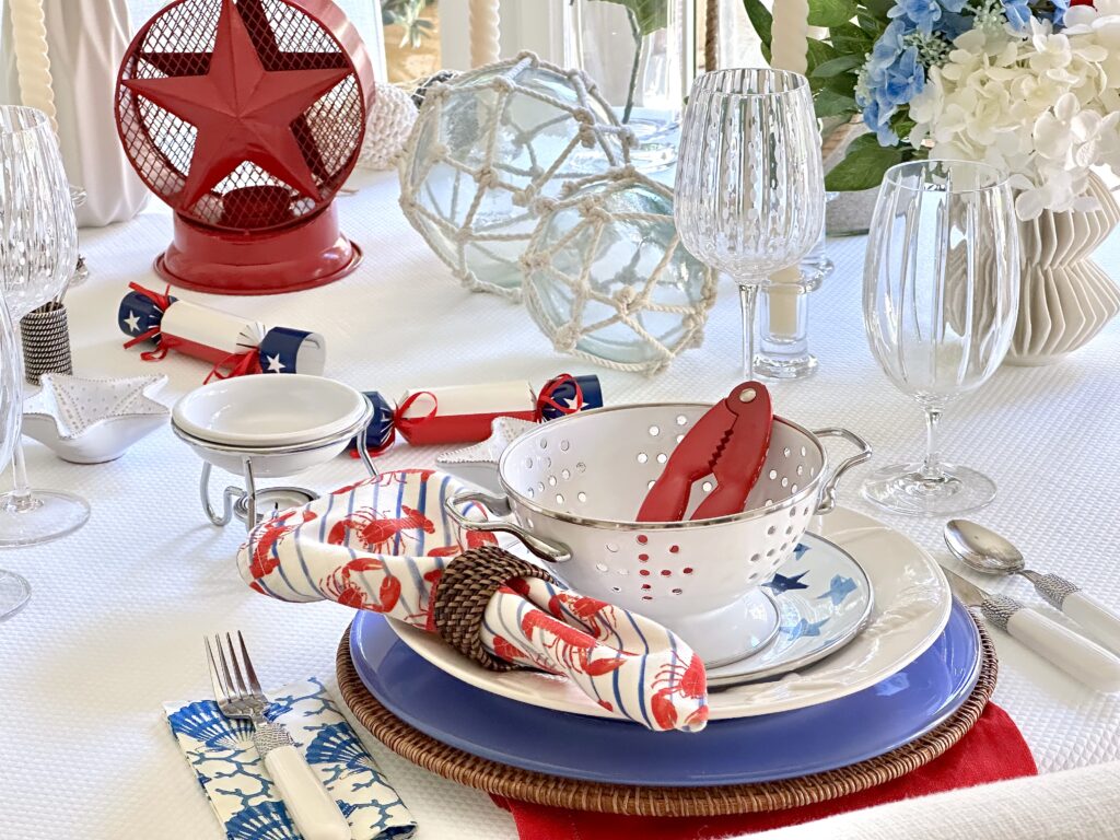 A Classic New England Style Fourth of July Table Design