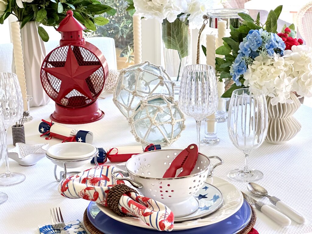 A Classic New England Style Fourth of July Table Design